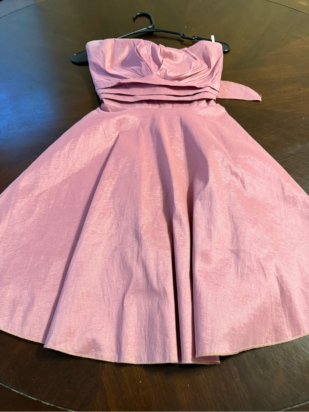 Shasa Strapless Dusty Pink Fit-and-Flare Formal Dress